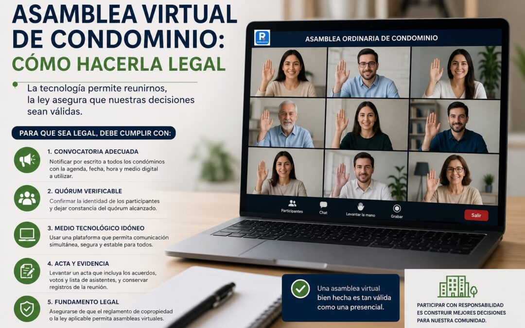 Asamblea virtual de condominio: cómo hacerla legalmente válida en México